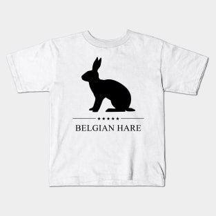 Belgian Hare Rabbit Black Silhouette Kids T-Shirt